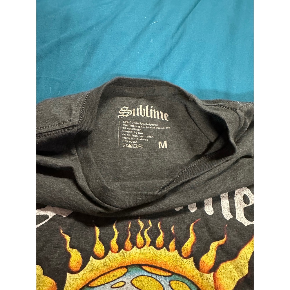 Sublime Sun Face Graphic T Shirt Long Beach California Gray Adult Size M - Picture 5 of 5